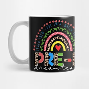 PreK Dream Team Leopard Rainbow Teacher Squad Back To School Mug